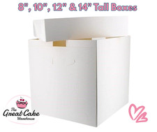 White Tall Cake Boxes, Cakes