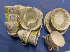 TUSCAN ENGLISH FINE BONE CHINA  CUPS, SAUCERS , PLATES MILK,SUGAR BOWL
