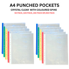 A4 Clear Plastic Punched