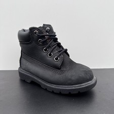 Timberland Boots Black Leather Toddler Size UK 7 VGC