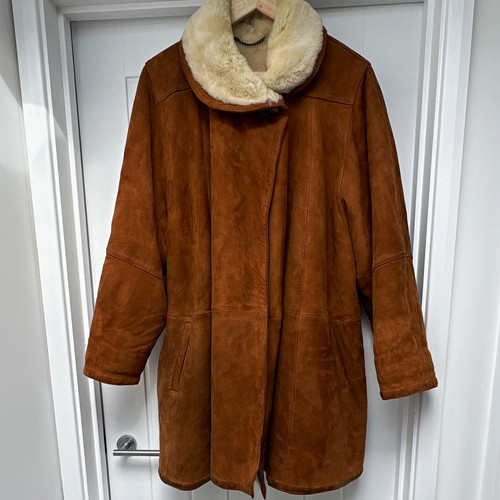 Vintage italian shearling coat - vintage,