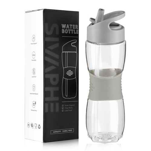 Transparent water bottle - transparent, 18