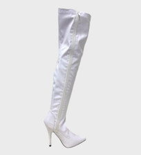 New Women's Men's Thigh High Over The Knee High Heel Stretch Boots Sizes UK 3-12