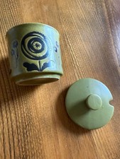 Studio Pottery mustard jam Pot