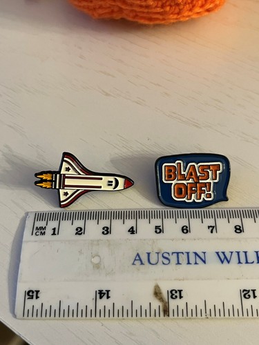 Space ship pack enamel pin - space,
