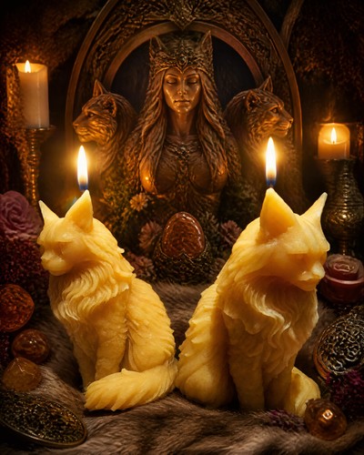 Freya cats set beeswax - freya, of