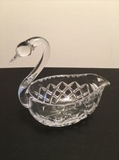 Crystal Glass Swan Sauce Boat