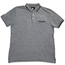 Men’s VERY Polo Shirt T-Shirt Blue/ Grey Large Adult (Very Good)