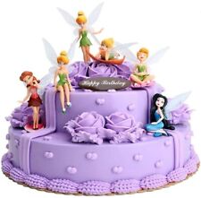 New 6Pcs/Set Tinker Bell Fairies Princess Figure Model Display Cake Topper