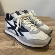 Reebok Aztec II Men's Sneaker Running Shoes Size 8 Grey,Blue, White- Rare -  VGC