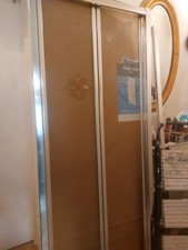 Aica Bi Fold Shower Door Enclosure Glass Screen Panel Stone Tray Waste 800x1900