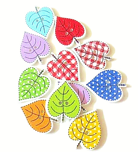 Leaf patterned 18mm wooden - patterned,