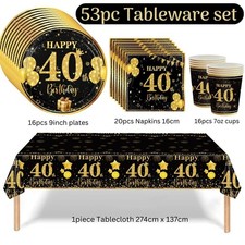 Black and Gold 40th Birthday