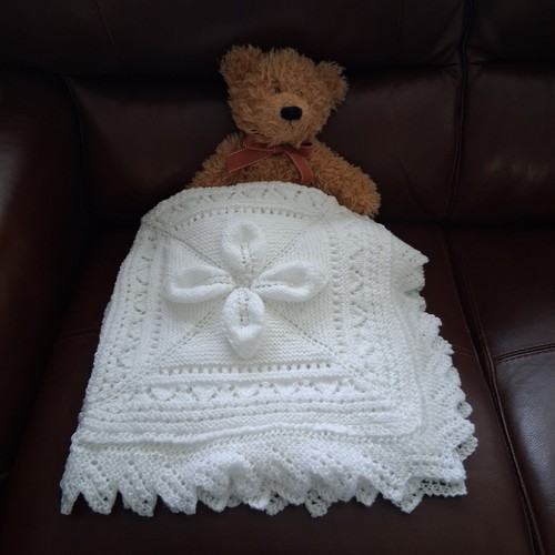 Handmade white knitted baby - handmade,
