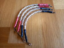 Kimber Kable 4TC speaker jumper link cables (x4) - 8mm spades to bananas 9 AWG