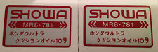 HONDA NC30 VFR400R FRONT FORK SHOWA CAUTION WARNING LABEL DECALS X 2