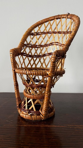 Vintage peacock chair wicker - peacock,