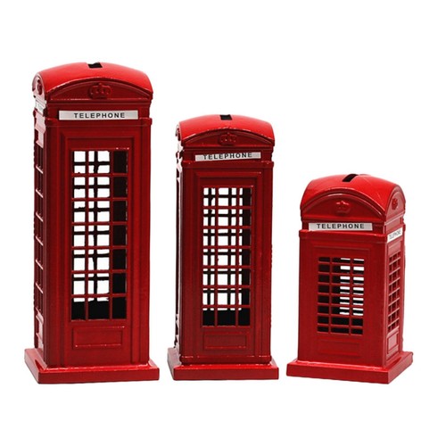Telephone booth piggy - booth, bank