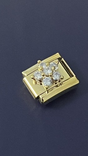 Italian gold charm crystal - italian,