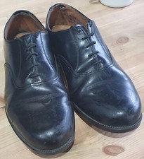 RAF Parade Shoes Black Leather Shoes Cadet Shoes MENS All sizes!