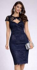 Lipsy VIP Navy Bodycon Midi