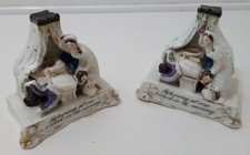 Victorian Porcelain Punishment Figurines x 2