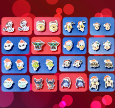 XMAS CHRISTMAS CHARACTER STUD ACRYLIC EARRINGS GIFT BAG  DISNEY PLUS OTHERS