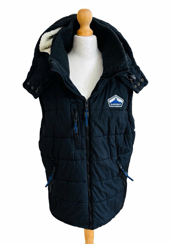 Superdry black padded gilet - superdry,