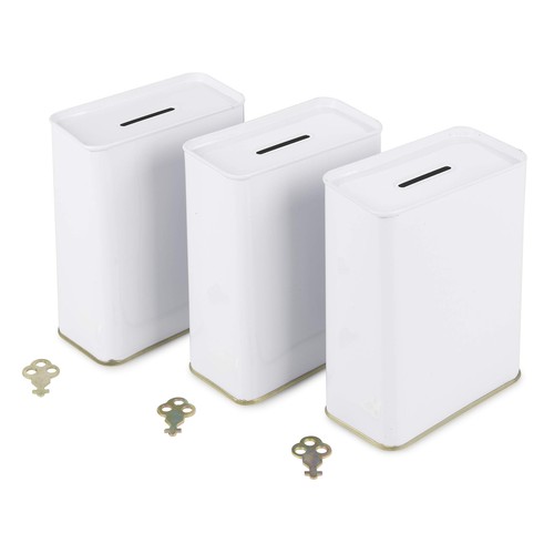 Pack white tin - 3, donation