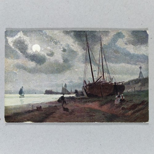 Ship vintage postcard - ship, boat