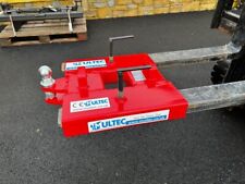 Double Fork Hitch Attach RED  (Forklift Telescopic handler Front Loader Trailer)