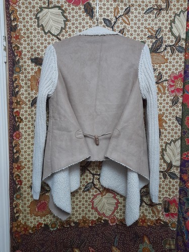 Faux sheepskin brown and cream - brown,