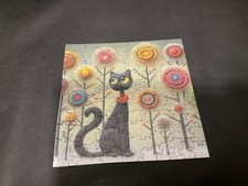 Tall Black Cat Wooden Adult