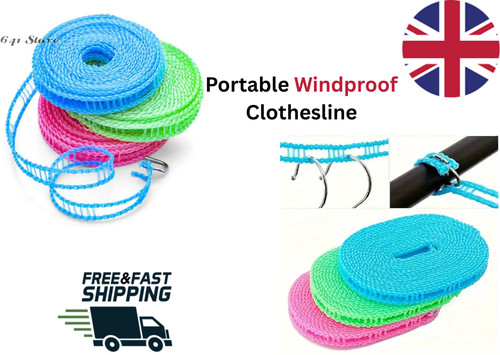 Portable windproof clothesline - portable,