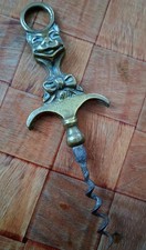 Vintage Brass Cheshire Cat Design Wine Bottle Corkscrew Collectors