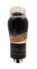 KEN-RAD 6N7G Black Glass Valve Tube Used Tested (V64)