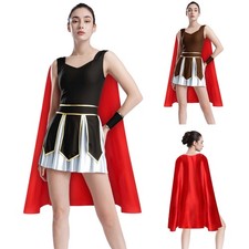 Women Gladiator Warrior Costume Princess Roman Spartan Greek Party Fancy Dress