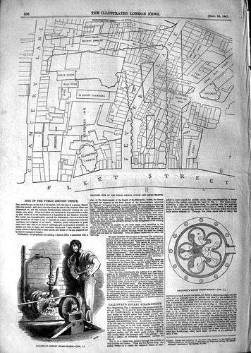 Old antique print 1847 - antique,