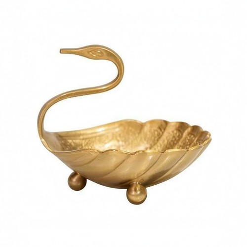 Swan tray brass curved - swan,