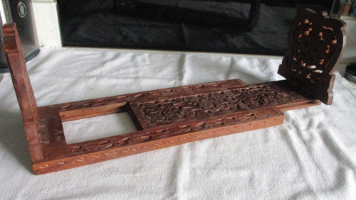 Vintage carved wood - carved, slide