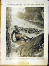 Original Old Antique Print