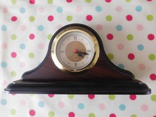 Wood Effect Clock - Analogue Face, Small Sized, Ideal For Shelf/Mantlepiece
