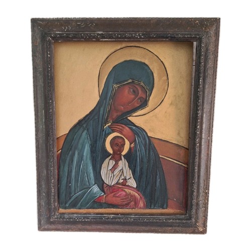 Antique icon virgin - virgin, and