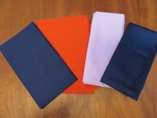 Job Lot Bundle U Polycotton Fabric Material Lining Pre-Cut Pieces Red Approx 2me