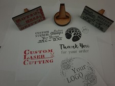 Custom Stamp Personalised Rubber stamps for logos Text or QR Code Bespoke Custom