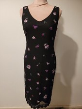 Black Beaded Dress - Size 12 - Maria Grachvogel