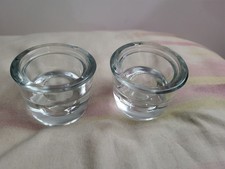 Clear glass tea light candle - glass,