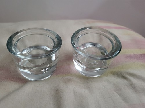 Clear glass tea light candle - clear,