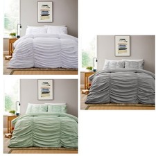 Ruched Duvet Cover Set with