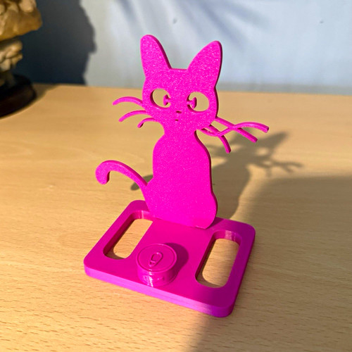 Pink cartoon cat plastic - cartoon,